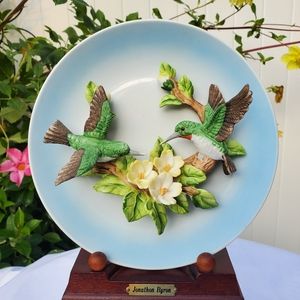 Jonathon Byron Collector's Plate Hummingbird